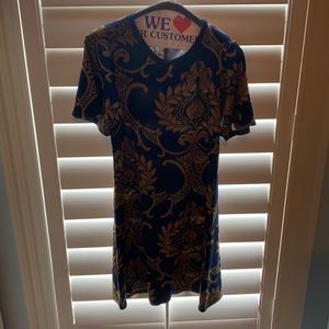 Love Kuza blue and gold small dress